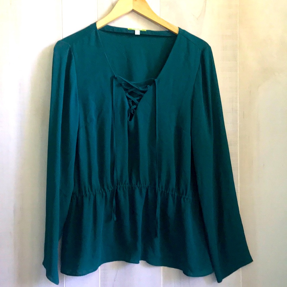 Gianni Bini dark forest green top